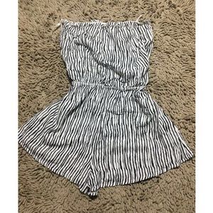 h&m striped romper